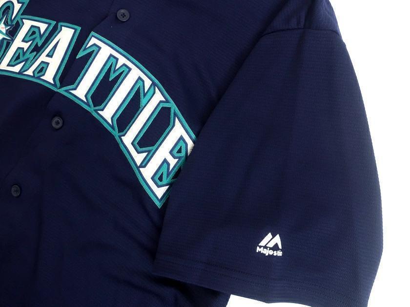 MLB ICHIRO SUZUKI SEATTLE MARINERS MAJESTIC JERSEY BLUE SIZE XL | eBay