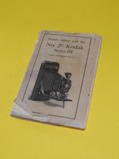 1926 Kodak No. 2C Series III Camera Manual Anastigmat f7.7 Lens
