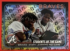 Students Of The Game 2024 Topps Series 1 Watering Can #70 Atlanta Braves 1/5