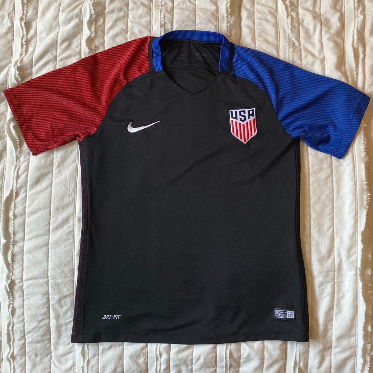 USA Mens 2016 National Team Away Jersey Nike Mens Small Black