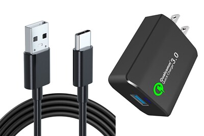 For Samsung Galaxy S23/Ultra/Plus - 18W Fast Home Charger 6ft USB Cable Type-C