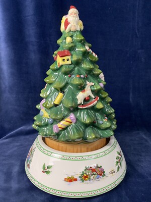 Spode Christmas Tree Musical Centerpiece 1938 Rotating Bottom