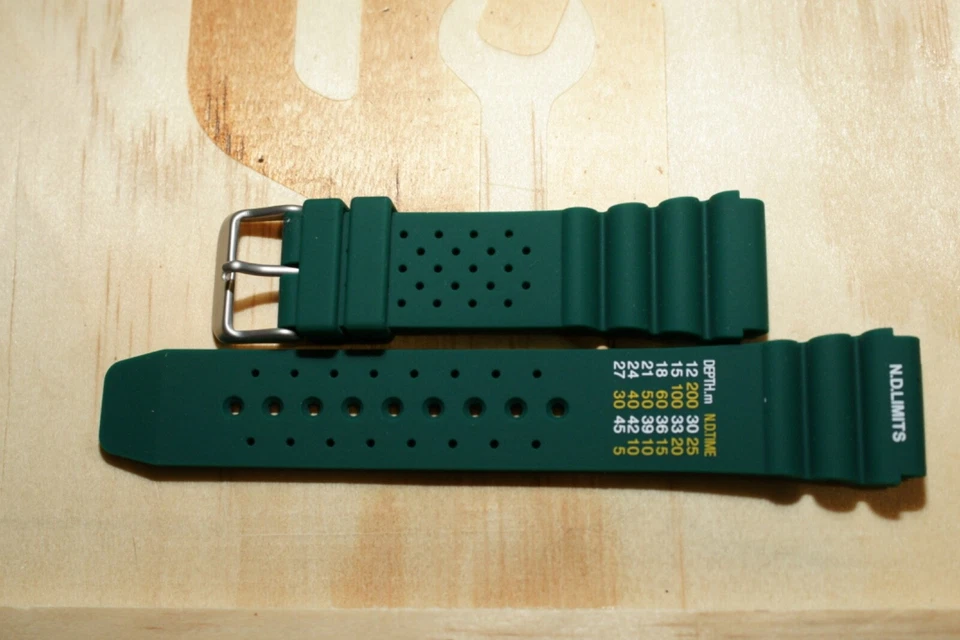 Correa De Reloj De Silicona Verde XL ND Limits 18-24mm Herramienta Y Pasadores - Imagen 3 de 4