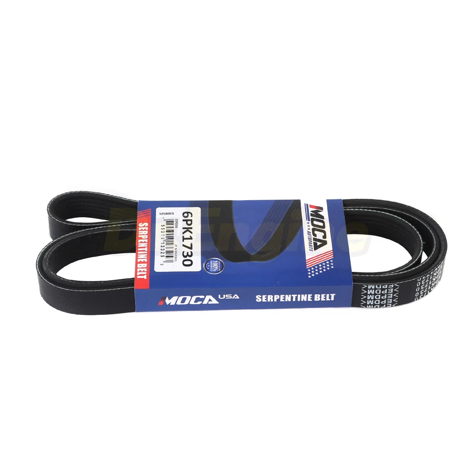 EPDM Serpentine Belt Fit 1998-1999 BMW 318i 318ti 1.9L 6PK1730 - Image 2 of 4