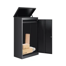 Package Delivery Box for Outside - 20.8 * 16.5 * 33.4IN Lockable Black Metal ...