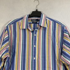 polo ralph lauren Curham Long Sleeve Button Shirt Striped Multicolor XL Preppy