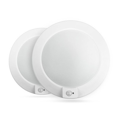 ECOELER PIR Motion Sensor Ceiling Light, 3CCT Selectable 2 - Pack, White
