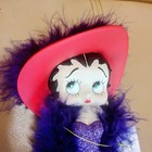 Betty Boop Figurine Westland Giftware Purple Dress Red Hat 2004 Fine Shape 10 In — photo 2