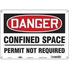 CONDOR 465L91 Safety Sign,10 inx14 in,Aluminum 465L91