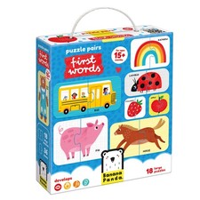 Puzzle Pairs Toddler Puzzles First Words - Set of 18 2-Piece Beginner Puzzles to