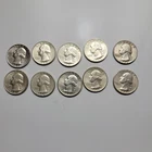Ten 1964 Quarters No Mint Mark Silver Circulated Fine to Very Fine (Lot B)
