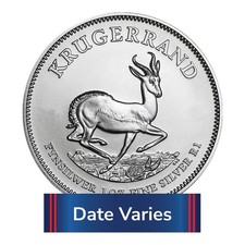 South Africa 1-oz Silver Krugerrand GEM BU 74.29 per troy oz