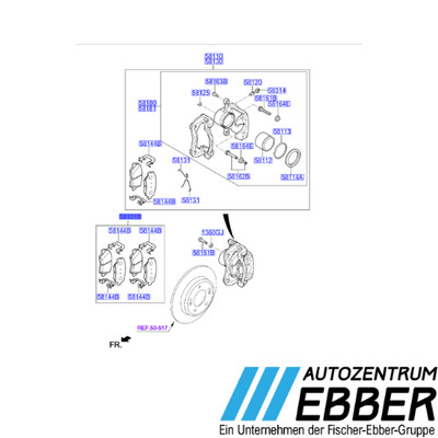 KIA Bremsklotzsatz vorne   OE-Nr. S58101B2A80