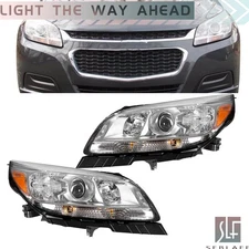 Pair Left Right Projector Headlights Halogen For Chevy Malibu Limited 2013-2015