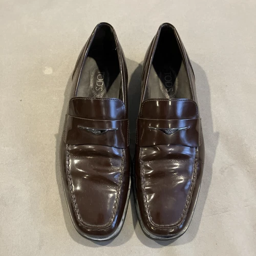 TOD’S Scarpe mocassini da guida vintage Tod's in pelle verniciata taglia US 11 EU 10