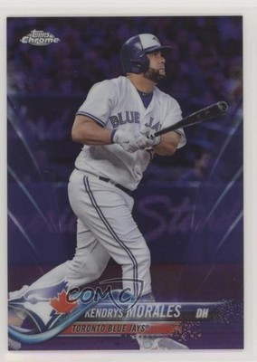 2018 Topps Chrome Purple Refractor 77/299 Kendrys Morales #85 2fw