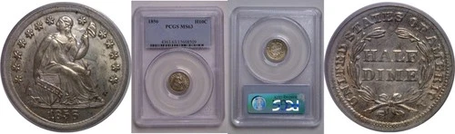 1856 Seated Liberty Half Dime   PCGS MS-63
