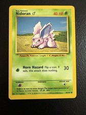 Nidoran M 55/102 Common Base Set Unlimited Pokemon Moderately Played
