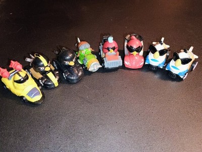 Angry Birds Go Telepods Lot Of 8 Mini Toy Car Vehicle Racers Karts Carts 