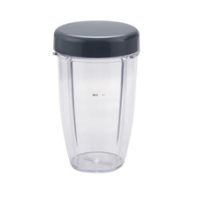 24oz Tall Cups for Nutribullet – Replacement Jars + Lids for Blender