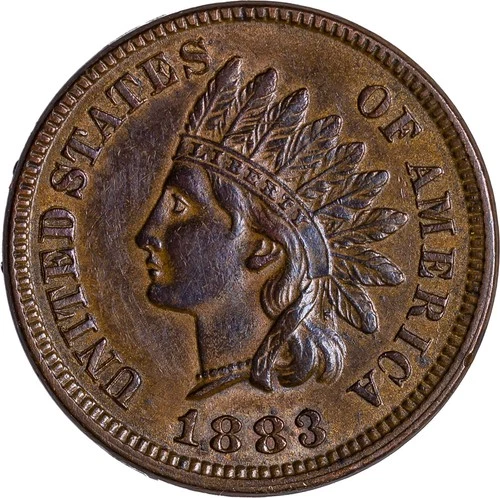 1883 US Indian Head Cent - AU Condition