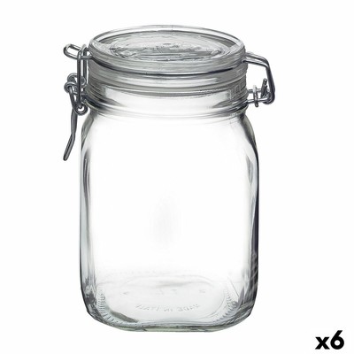 Lebensmittelbehälter Bormioli Rocco fido Durchsichtig Glas [1 L] [6 Stück]