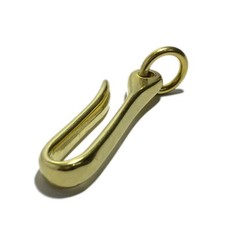 6cm Retro Solid Brass KeyChain Key Ring Belt U Hook Wallet Chain Fish Hook C