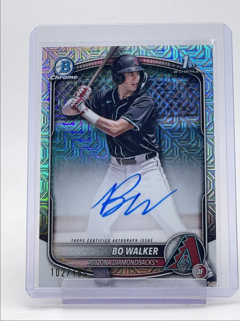 BO WALKER 2025 BOWMAN CHROME 1ST AUTOGRAPH HTA CHOICE AUTO /150 Q4782