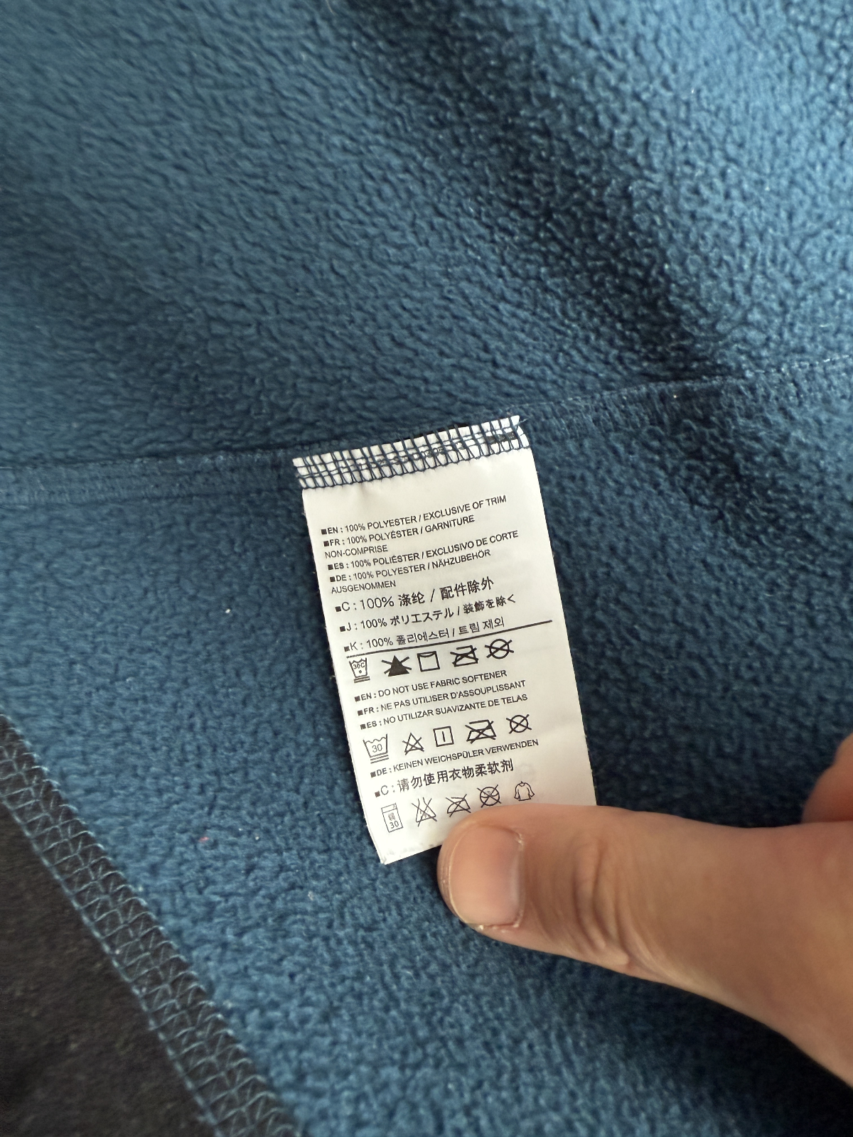 Giacca maglione ARC'TERYX blu in pile con zip Made in Canada