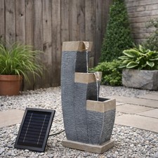 Solar Powered Garden Water Feature with  LED Lights Water Fountain