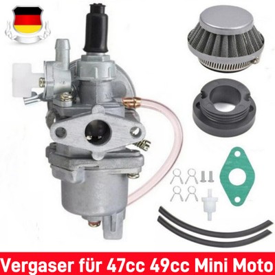 49cc Vergaser & Luftfilter Für Miniquad Pocketbike Dirtbike Mini Moto ATV Quad