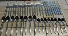 MIKASA TRIO 18/8 STAINLESS FLATWARE NICE 40-P...