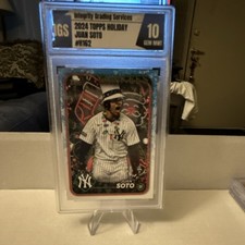 Juan Soto 2024 Topps Holiday Variation #H162 New York Yankees SP Gem Mint-10