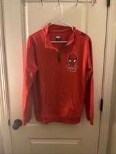 Marvel Spider-Man Boys Graphic 1/4 Zip Sweatshirt Pullover Pocket Size 18