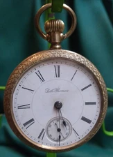 Antique Pocket Watch  Seth Thomas Keyston Watch Case  Rolled Gold