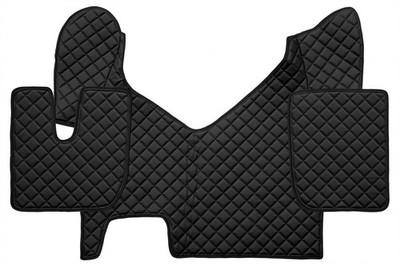 Für Iveco Stralis Autobahn 2013-2016 Lefthdrive Schwarz + Weiß Eco Leder Boden