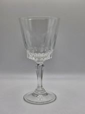 Vintage French Cut Glass Wine Goblet Luminarc Cristal d’Arques Style Water Glass