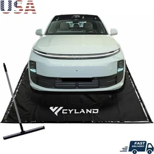 Heavy Duty Garage Floor Mat Waterproof Non Slip Protective Mat W/ Squeegee 7x16