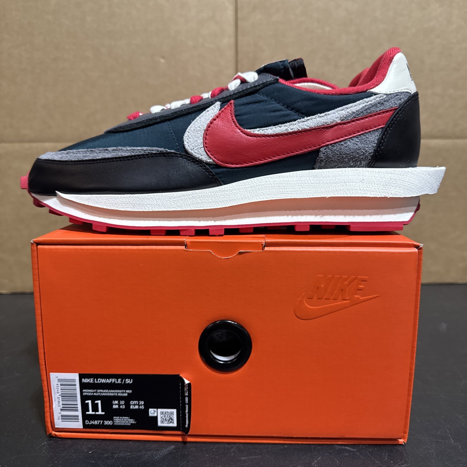 SACAI X NIKE Scarpe Nike LD Waffle x Sacai x Undercover Midnight Abete DJ4877 300 Uomo Taglia 11