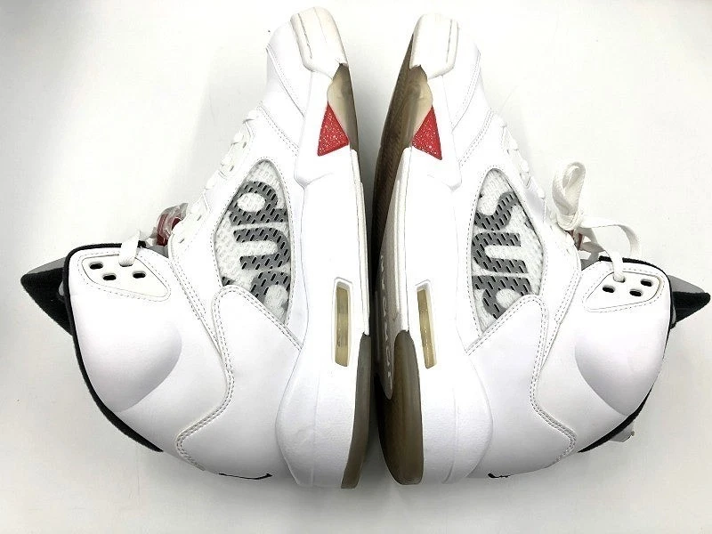 Nike Air Jordan 5 Retro x Supreme White 824371-101 Men's US12 w/Box Good+ - Image 2 of 4