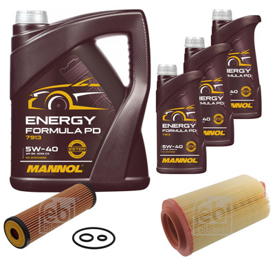 FEBI Inspektionspaket 8L MANNOL Energy Formula PD 5W-40 für Mercedes-Benz