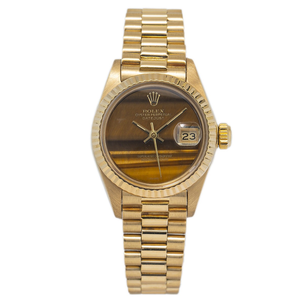 Rolex Datejust 6917 18K YG President Automatic Tiger Eye Dial