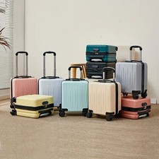 Valigia da Viaggio Elegante di 14 Pollici in Oro Rosa ABS - Valigetta Mini Legge