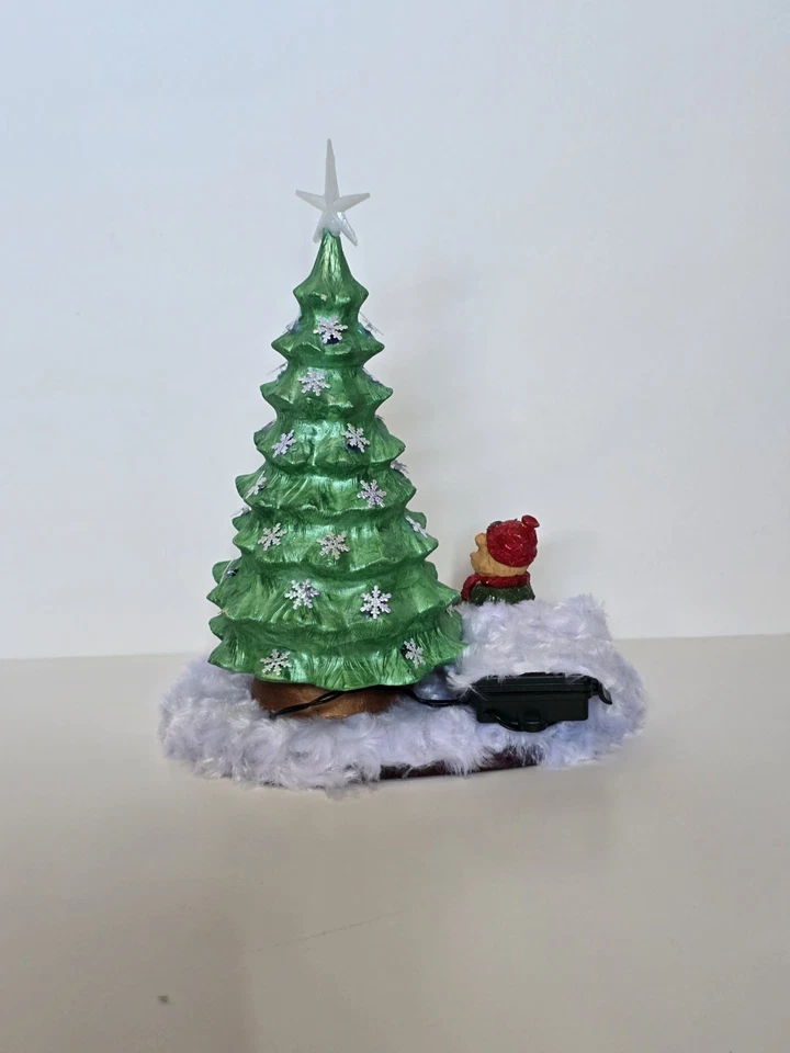 Ceramic Christmas Tree With Colored Lights With Remote.  10 Inches Tall, 7 Inch - Image 3 of 4