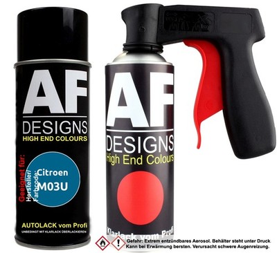 Spraydosen Griff Set für Citroen M03U Belle Ile Metallic Basislack Klarlack Hand