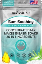 Sitz Bath for Hemorrhoids Soothing 20-in-1 Salts Mix  E Oils, 15 Soaks Conce...