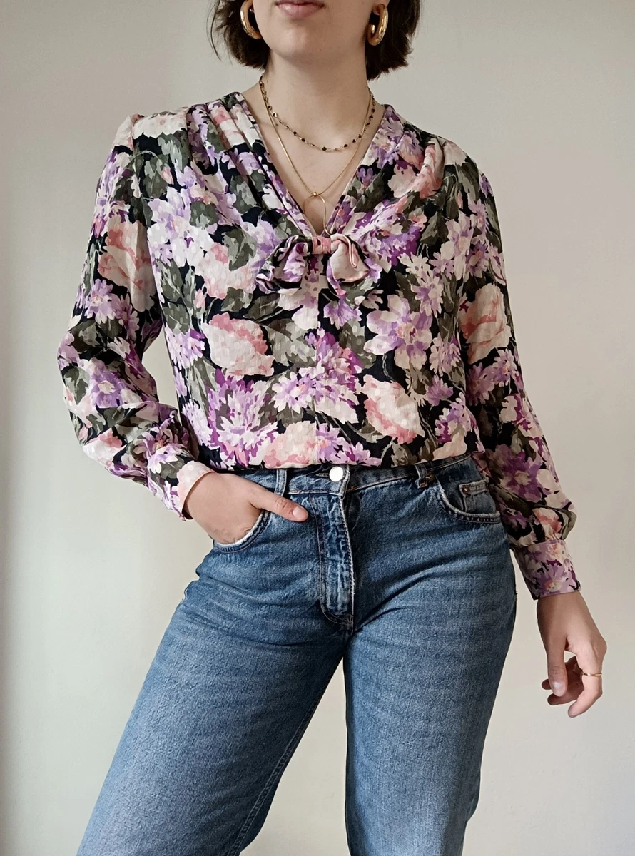 Camicia da donna a maniche corte con stampa, camicetta
