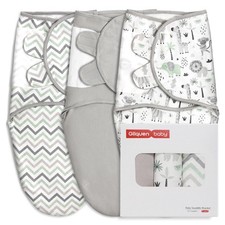 Organic Swaddle Sleep Sacks for Newborn - Baby Swaddles 0-3 Months, 3-Pack Ne...