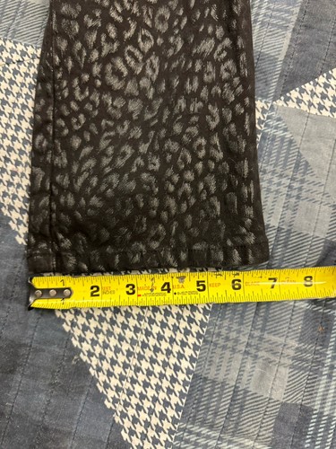 Vintage 1980s Versace Women's Black Leopard Print Pants Versace Womens W29 X L30 - Picture 7 of 9