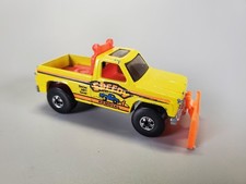 Vintage 1979 Hot Wheels Chevy C-10 Pickup Truck Yellow Speedy Removal Snow Plow